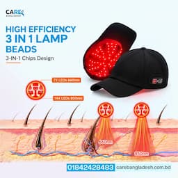 LED Red Light Therapy Cap Hair Growth Helmet Diode Laser Hat Light Therapy Cap for Hair Regrowth and Hair Loss Treatment Rechargeable 5